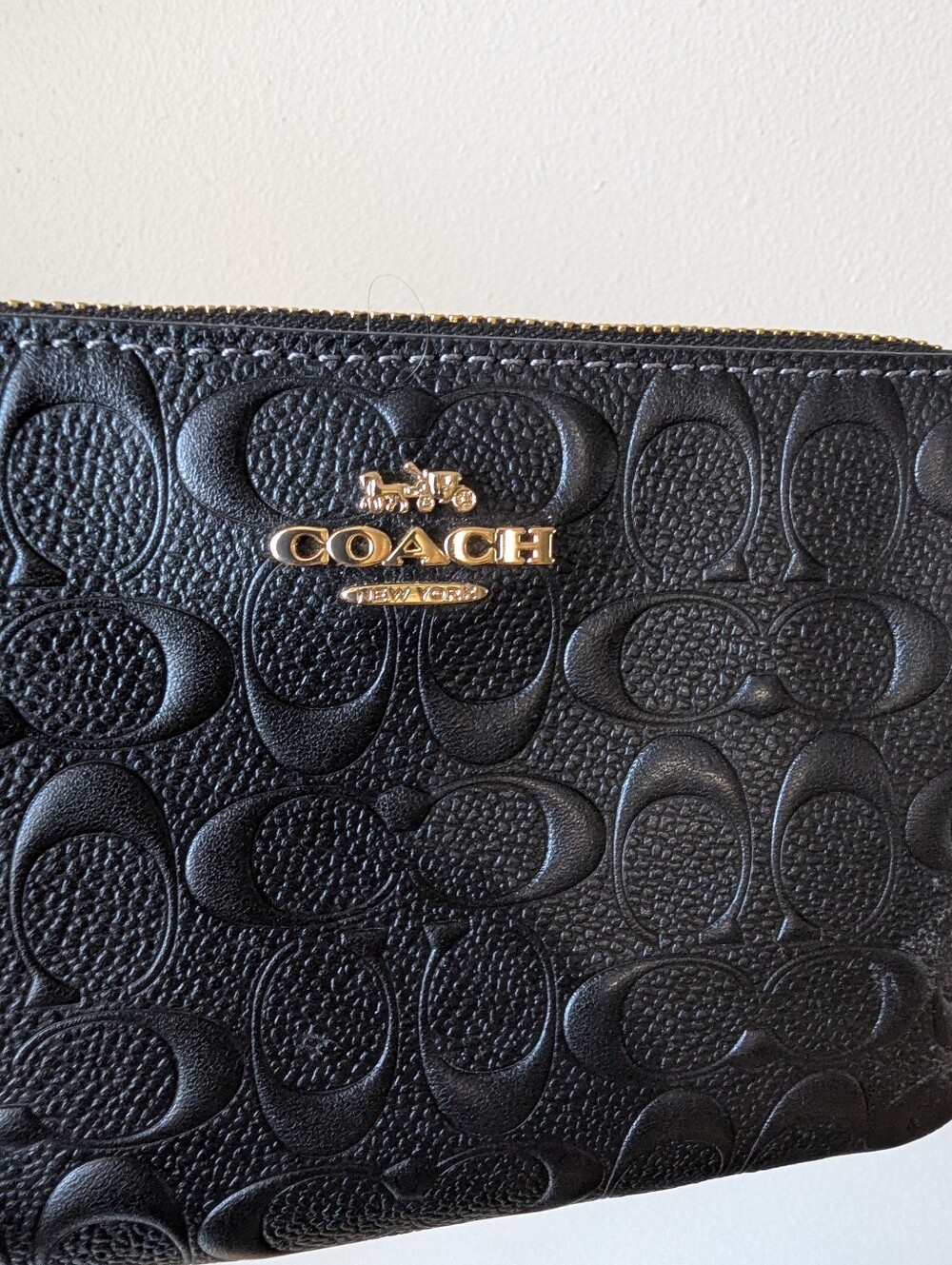 Coach Corner Zip Leather Wristlet - Picture 3 of 6